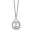 Sterling Shimmer Sterling Silver Rhodium-plated CZ 25 Stone 16 inch with 2 inch extender Teardrop Necklace