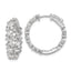 Cubic Zirconia 54-Stone Out Hoop Earrings in Sterling Silver, 24mm Hinged - Sophia Jewelers