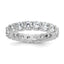 Cubic Zirconia 18-Stone Eternity Band in Sterling Silver, 3.8mm - Sophia Jewelers