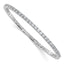 Sterling Shimmer Sterling Silver Rhodium-plated 3mm CZ 52 Stone 7 inch Flexible Bangle Bracelet - Sophia Jewelers