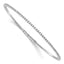 Cubic Zirconia 94-Stone Flexible Bangle Bracelet in Sterling Silver, 2.1mm, 8 Inch - Sophia Jewelers