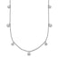 Cubic Zirconia Nine-Stone Station Necklace in Sterling Silver, 16 Inch - Sophia Jewelers