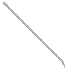 Sterling Shimmer Sterling Silver Rhodium-plated 3.5mm CZ 48 Stone 7 inch Bracelet