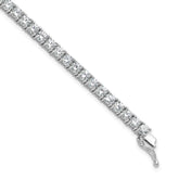 Sterling Shimmer Sterling Silver Rhodium-plated 3.5mm CZ 48 Stone 7 inch Bracelet