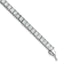 Sterling Shimmer Sterling Silver Rhodium-plated Square 3.5mm x 3.5mm CZ 46 Stone 7 inch Bracelet - Sophia Jewelers