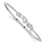 86-Stone Cubic Zirconia Flexible Bangle Bracelet in Sterling Silver - Sophia Jewelers