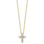 Six-Stone Cubic Zirconia Cross Necklace in Gold-Plated Sterling Silver - Sophia Jewelers
