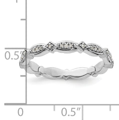 Sterling Silver Stackable Expressions Diamond Ring