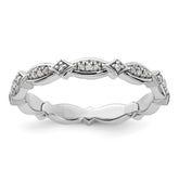 Sterling Silver Stackable Expressions Diamond Ring