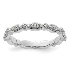 Sterling Silver Stackable Expressions Diamond Ring