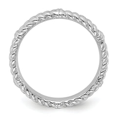 Sterling Silver Stackable Expressions Rhodium Ring