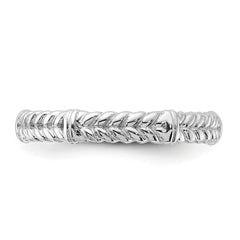Sterling Silver Stackable Expressions Rhodium Ring