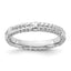 Sterling Silver Stackable Expressions Rhodium Ring