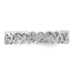 Sterling Silver Stackable Expressions Carved Band Ring