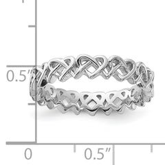Sterling Silver Stackable Expressions Carved Band Ring