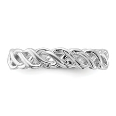 Sterling Silver Stackable Expressions Carved Band Ring