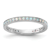 Sterling Silver Stackable Expressions Created Opal Ring