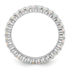 Sterling Silver Stackable Expressions Created Opal Ring