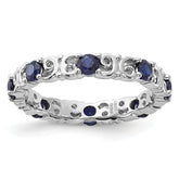 Sterling Silver Stackable Expressions Created Sapphire Ring