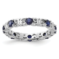 Sterling Silver Stackable Expressions Created Sapphire Ring