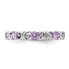 Sterling Silver Stackable Expressions Amethyst Ring