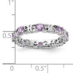 Sterling Silver Stackable Expressions Amethyst Ring