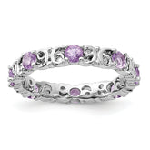Sterling Silver Stackable Expressions Amethyst Ring