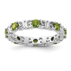 Sterling Silver Stackable Expressions Peridot Ring
