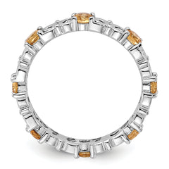 Sterling Silver Stackable Expressions Citrine Ring