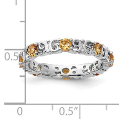 Sterling Silver Stackable Expressions Citrine Ring