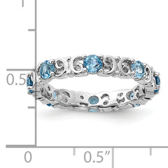 Sterling Silver Stackable Expressions Blue Topaz Ring