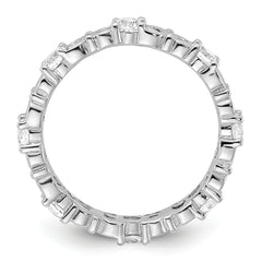 Sterling Silver Stackable Expressions Created White Sapphire Ring