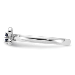 Sterling Silver Stackable Expressions Created Sapphire Ring