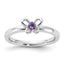 Sterling Silver Stackable Expressions Amethyst Ring