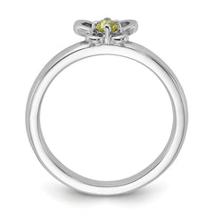 Sterling Silver Stackable Expressions Peridot Ring