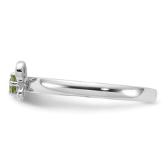 Sterling Silver Stackable Expressions Peridot Ring