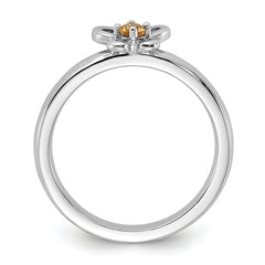 Sterling Silver Stackable Expressions Citrine Ring