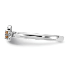 Sterling Silver Stackable Expressions Citrine Ring