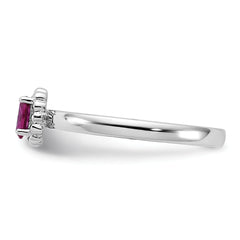 Sterling Silver Stackable Expressions Created Ruby Ring