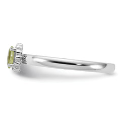 Sterling Silver Stackable Expressions Peridot Ring