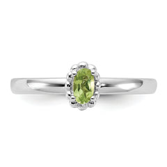 Sterling Silver Stackable Expressions Peridot Ring
