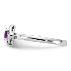 Sterling Silver Stackable Expressions Amethyst Ring