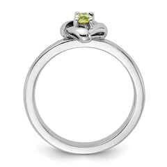 Sterling Silver Stackable Expressions Peridot Ring
