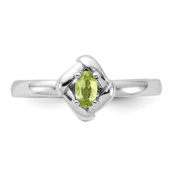 Sterling Silver Stackable Expressions Peridot Ring