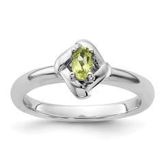 Sterling Silver Stackable Expressions Peridot Ring