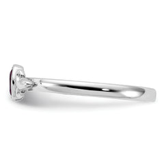 Sterling Silver Stackable Expressions Created Ruby Ring