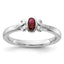 Sterling Silver Stackable Expressions Created Ruby Ring