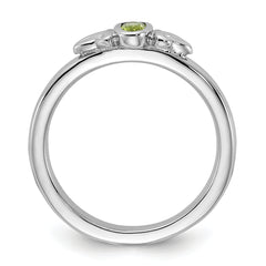 Sterling Silver Stackable Expressions Peridot Ring