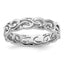 Scrolled Link Stackable Ring in Sterling Silver - Sophia Jewelers