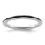 Sterling Silver Stackable Expressions Black Enameled 1.5mm Ring